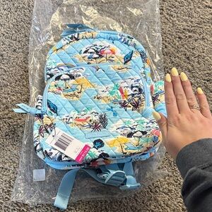 Quilted Backpack with Beach Print 
Vera Bradly Beach treasures